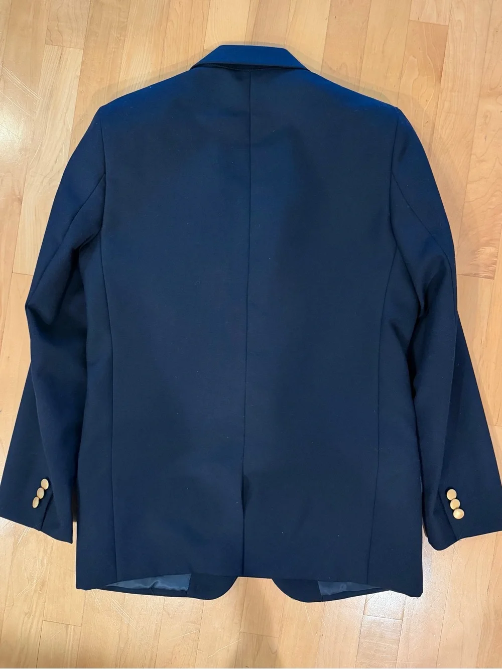 Lands' End Dark Navy Blazer with Gold Buttons